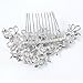 EVER FAITH Bridal Hair Comb Flower Cluster Clear Austrian Crystal