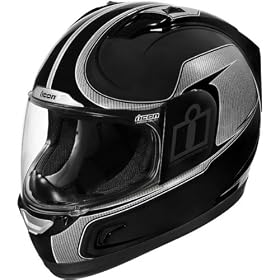 Icon Reflective Men's Alliance Sportsbike Motorcycle Helmet - Black / X-Large