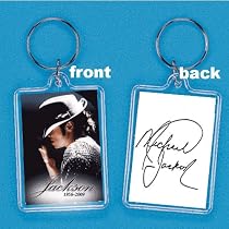 Michael Jackson Keychain 2x1" Collectible #17 Signature