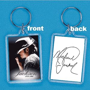 Michael Jackson Keychain 2x1 Collectible #17 Signature