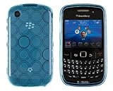 Soft Gel Circles Case for BlackBerry Curve 8520 / 8530 / 9300 - Blue