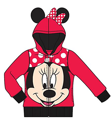 Disney Minnie Mouse Big Face Toddler Girls Fashion Sweatshirt Hoodie
