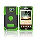 For Samsung Galaxy Note Lime Green Black OEM Trident Aegis Hard Shell Case Over Silicone Skin Screen Protector AG-GNOTE-TG
