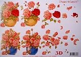 Eigenschaften Le Suh NL 416902 / 3 D Etappen Bogen (A4) Rosen in Vase von Le Suh