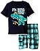 Kids Headquarters Boys' Little 2 Piece Set-Graphic Tee with Plaid Cargo Short