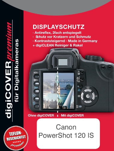 Digicover Premium Schutzfolie f&uuml;r Canon PowerShot 120 IS Preisvergleich