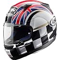 Arai Flag UK RX-Q Road Race Motorcycle Helmet w/ Free B&F Heart Sticker Bundle - Large