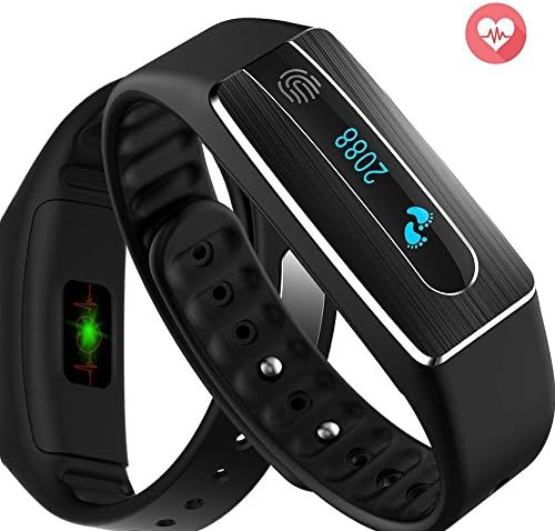 Smart Bracelet,Mynike Fitness Tracker Smart Healthy Bracelet Heart Rate Monitor Bluetooth 4.0 Pedometer Tracking Calorie Sleep Monitor Wristband for Sports Fitness Android IOS Smartphone (Black)