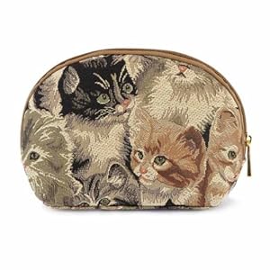 Cosmetic Bag / Make up Bag Canvas Lucky Cat Motif