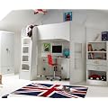 Bailey Childrens High Sleeper Bunk Bed with Underbed, Standard Handles