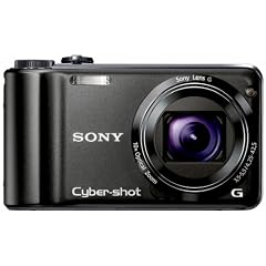Sony DSC-HX5VB Digitalkamera (10 Megapixel Exmor R, 10fach optischer Zoom, 7,6 cm, LC-Display, Full HD Video, Bildstabilisator, Sweep-Panorama, GPS) schwarz