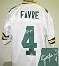 Brett Favre Autographed/Hand Signed Authentic White Reebok Green Bay Packers Jersey