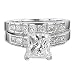 2.40 CT H/VS2 PRINCESS DIAMOND RING 18K WG