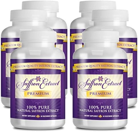 Saffron Premium: 100% PURE - 200 MG Saffron Extract (6 bottles)