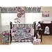 JoJo Designs 9 Piece Baby Girl Crib Bedding Set - Pink, Black and White Funky Zebra Print