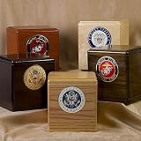 Freedom Urn for Ashes with Military Medallion