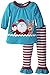 Rare Editions Little Girls' Santa Applique Stripe Set