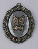 Gasoline Glamour Black Kitty Jet Hematite Charm Necklace