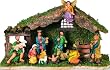 Polyresin Nativity Set - 11 Pieces 4.0" Height - Stable 15.0" Length