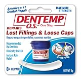 Dentemp O.S. One Step, Caps and Fillings Repair, 8+ Repairs, 2g Blister (Pack of 6)