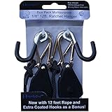 HandyOne&reg; Bonus Edition - Pair of High Quality Adjustable Grow Light Ratchet Hangers with Strong Metal Internals. A Pulley for Multipurpose Use! - BONUS: EXTRA COATED HOOKS AND 12 FEET ROPE INCLUDED!