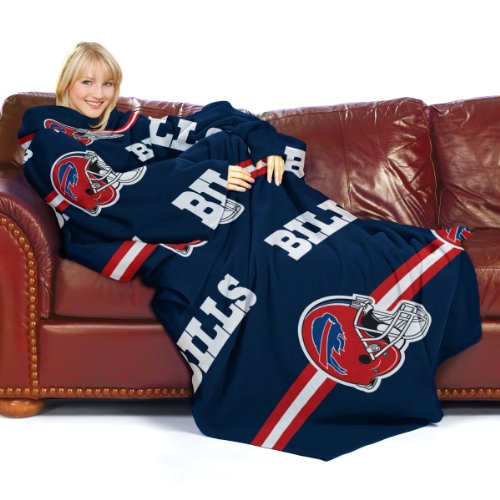 NFL Buffalo Bills Adult Comfy Throw, Officially Licensed Blanket with Sleeves 