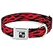 Buckle Down Seatbelt Buckle Dog Collar - Flame Red - 1.5