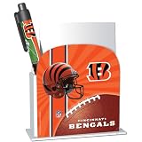 Cincinnati Bengals Stationery Desk Caddy with Matching Ballpoint Grip Pen - NFL (12019-QUF)