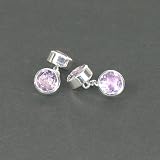 Franki Baker Amethyst and Silver Cufflinks
