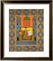 Portrait of Chota Rustaveli after a Miniature Framed Art Poster Print by Grigori Grigorevich Gagarin, 25x29