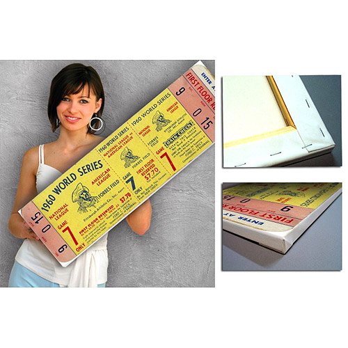 That's My Ticket Pittsburgh Pirates 1960 World Series Canvas Mega Ticket