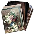 Opulent Bouquets - Box Set of 12 Assorted Greeting Cards and Patterned Envelopes