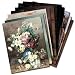 Opulent Bouquets - Box Set of 12 Assorted Greeting Cards and Patterned Envelopes