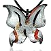 Black And Silver Butterfly Murano Glass Necklace Pendant