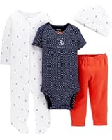 Carter's Baby Girls' 4 Piece Layette Set (Baby) - Anchor Print