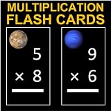 Far Out Multiplication Flash Cards 1-12 (Decorated with Solar System Photos)