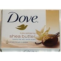 Dove Purely Pampering Shea Butter Beauty Bar with Vanilla Scent Soap 4.75 Oz / 135 Gr