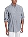 IZOD Men's Button Down Long Sleeve Stretch Performance Gingham Shirt (Discontinued), Zeus Navy, Medium