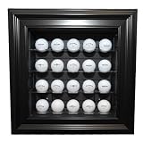 Cabinet Style 20 Golf Ball Display, Brown - Acrylic Baseball Display Cases