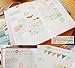 Seasonstorm (TM) 6 sheets/set Cute Simple Life Calendar Paper Sticker Scrapbook Calendar Diary Planner Decor with Free Gift Logo Keychain (1 set (30 days slow shipping))