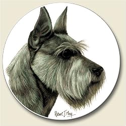 Schnauzer Coaster, Single Coaster for Your Car