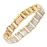 Unisex Genuine Diamond Gold Bracelet