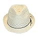 Summer Festival Chic Cotton Blend Panama Fedora Hat, Crocheted Ivory Lace Ribbon