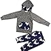 Efaster Baby Lovely Clothes Cute Reindeer Pattern Hooded Dudou Tops Jacket Pants