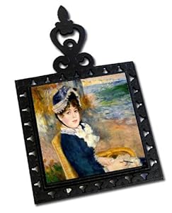 Fine Art Renoir By The Sea Iron Trivet