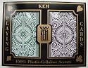 KEM Arrow Green and Brown Bridge Size Standard Index Playing Cards