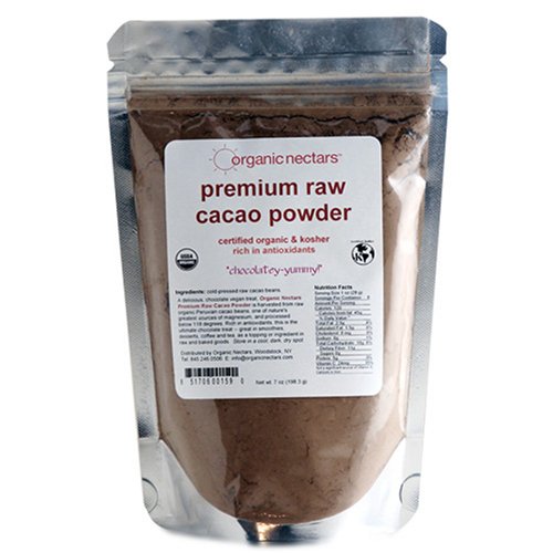 Organic Nectars Premium Raw CaCao Powder, Chocolatey-Yummy, 8-Ounce Pouches (Pack of 2) by Organic Nectars