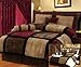 Read Chezmoi Collection 7 Pieces Brown, Burgundy, and Black Suede Patchwork Comforter Set / Bed-in-a-bag California-cal King Size Bedding Details Chezmoi Collection 7 Pieces Brown, Burgundy, and Black Suede Patchwork Comforter Set / Bed-in-a-bag California-cal King Size Bedding