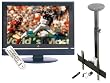 Pyle Deluxe LCD HDTV & Wall Mount Package for Home/Office/Schools/Public -- PTC19LC 19 Flat Panel LCD HDTV + PETR104 17 To 37 Motorized Universal Flat Panel TV Tilted Ceiling Mount.