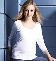 Maternity Cotton Rich 3/4 Sleeve Ruched Top